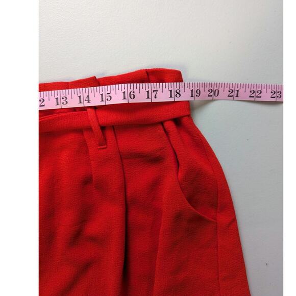 Leith Red Shorts Womens 2XL Bow Paperbag Waist Stretch Flowy Bold Feminine NWT - Picture 6 of 6
